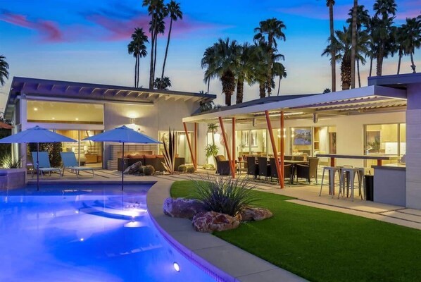 A heated pool