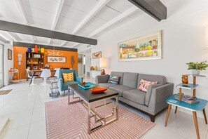 TV, fireplace - Zesty Orange Crush!! (Palm Springs)