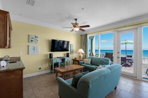 Condo, Multiple Beds (White Sands 427) | Living area - White Sands 427 (Pensacola Beach)