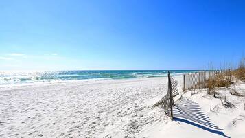 Apartment, 1 King Bed with Sofa bed (Villas on the Gulf unit E4) | Beach | On the beach