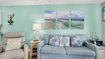 Apartment, 1 King Bed with Sofa bed (Sunset Harbor Villas 313) | Living area | TV