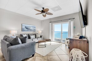 Apartment, Multiple Beds (Sans Souci unit 209) | Living area | TV - Sans Souci Unit 209 (Pensacola Beach)