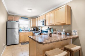 Apartment, Multiple Beds (Villas on the Gulf unit A8) | Private kitchen | Oven, toaster - Villas on the Gulf Unit A8 (Pensacola Beach)