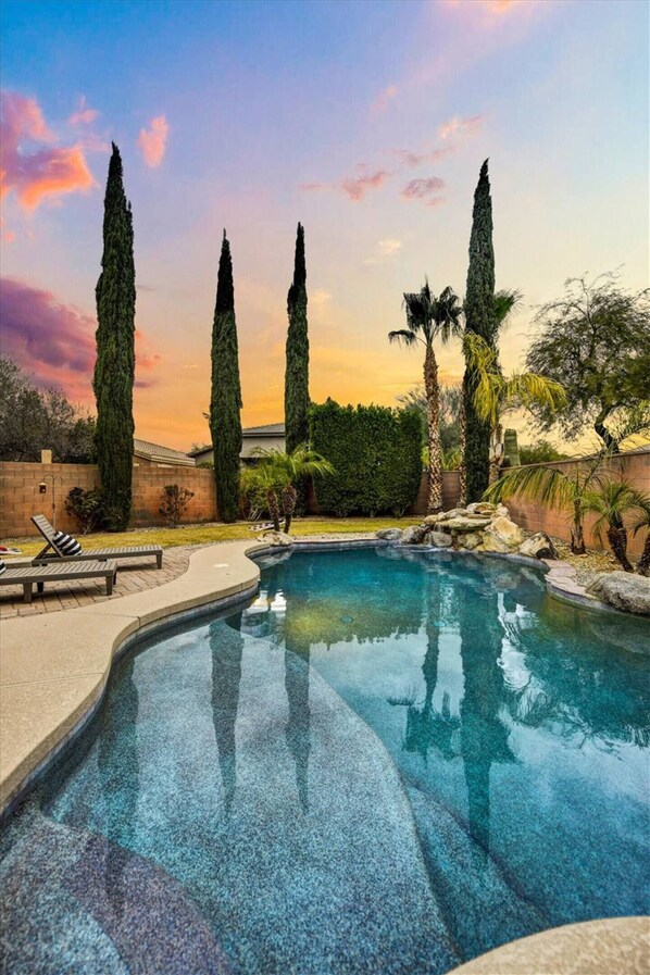 A heated pool