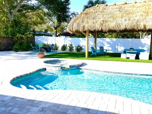 Pool - Blue Bayou - Charming home with heated pool, tiki and OPTIONAL BOAT DOCKAGE (Bradenton)