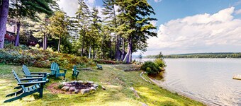 Lakefront condo with on-site pool, dock, swimming, firepit, & tennis