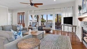 TV, offices - River Bluff Retreat with Private Dock (Daufuskie Island)