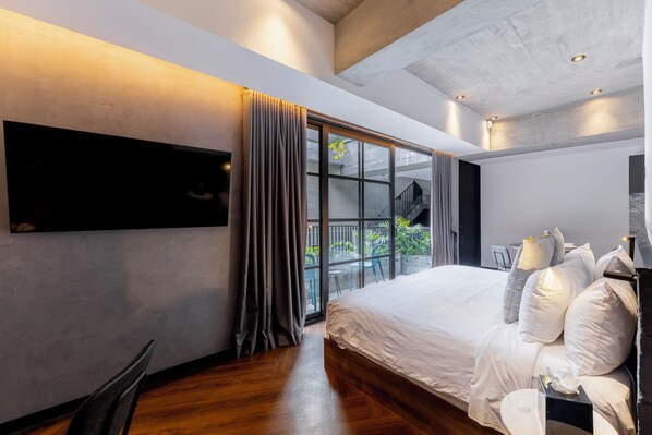 Premium-Loft, Balkon, zum Innenhof hin | 2 Schlafzimmer, Zimmersafe, individuell dekoriert