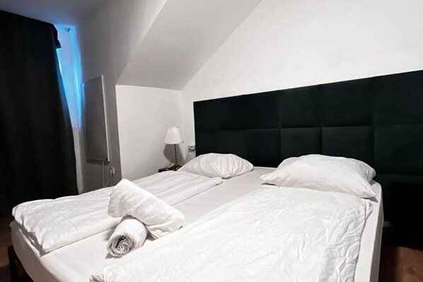 2 bedrooms, iron/ironing board, travel crib, WiFi