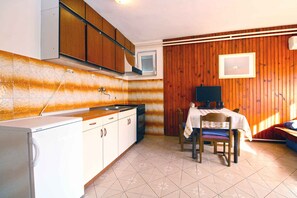 Fridge, oven, stovetop