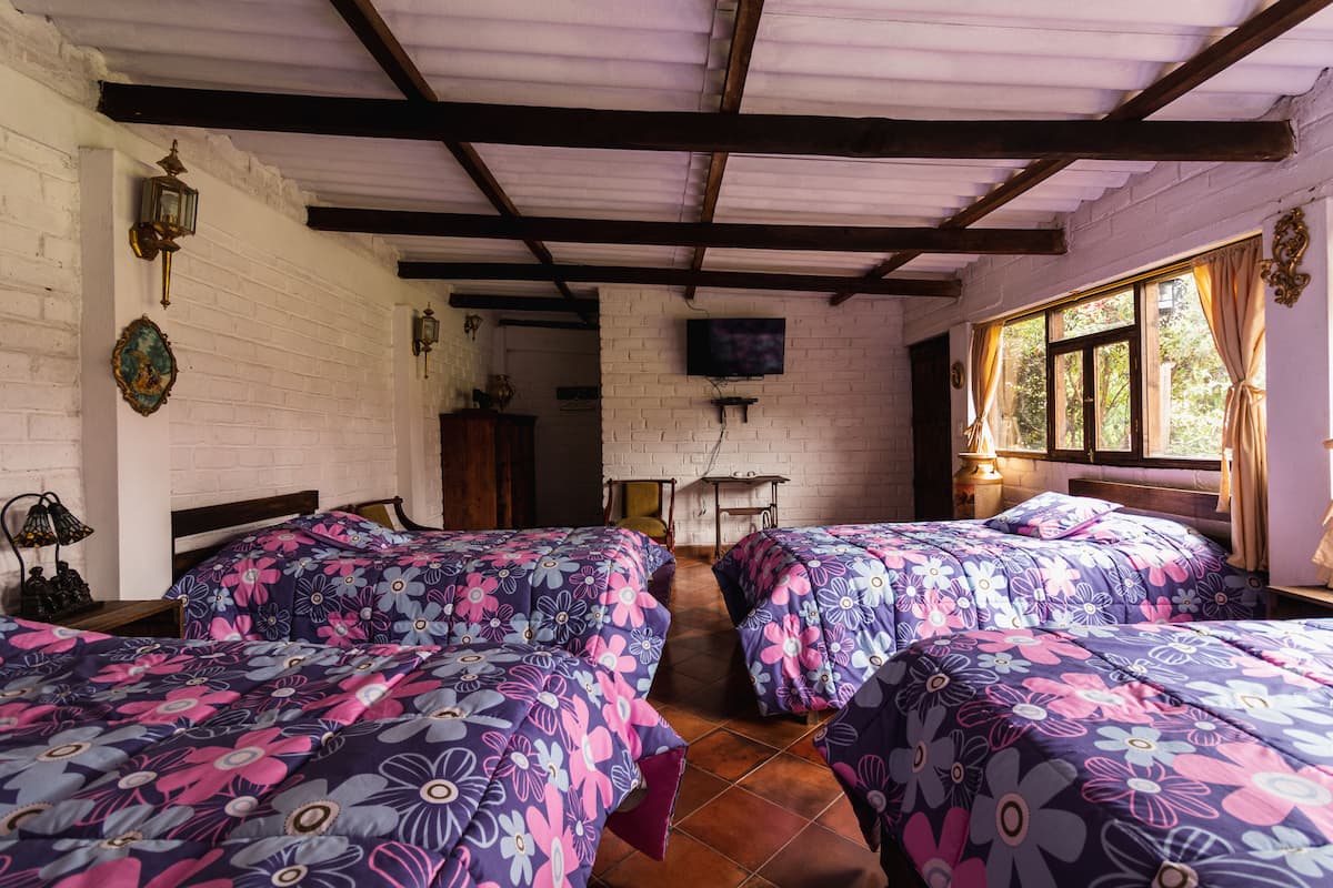 Standard Quadruple Room, Garden View | Down comforters, individually decorated, individually furnished