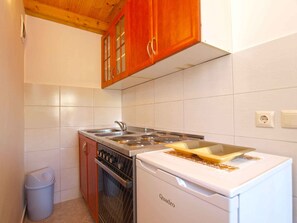 Fridge, oven, stovetop - Holiday apartment with air conditioning (Štinjan)