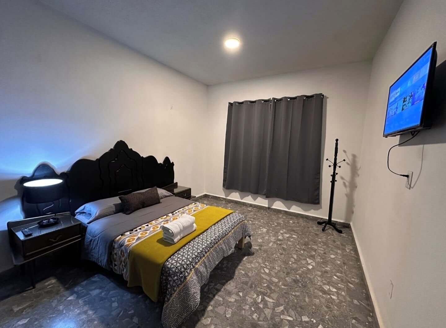 Blackout curtains, iron/ironing board (on request), free WiFi