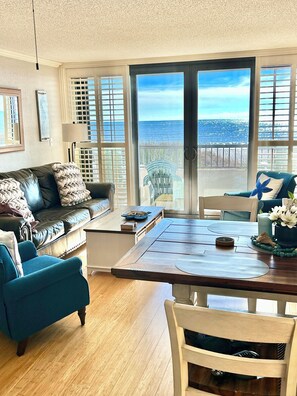 Smart TV, fireplace - Two of the three bedrooms have ocean front balconies! (North Myrtle Beach)