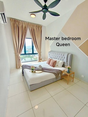 3 bedrooms, blackout drapes, iron/ironing board, free WiFi