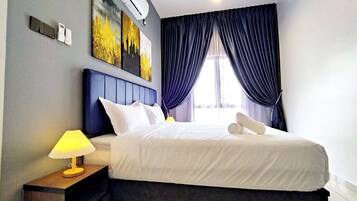 Standard-Apartment | Verdunkelungsvorhänge, Bügeleisen/Bügelbrett, kostenloses WLAN