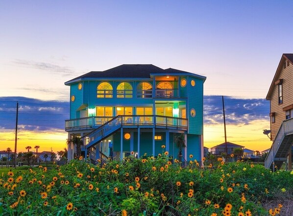 Exterior - The Turtle House is beachfront, and boasts an unobstructed view! (Galveston)