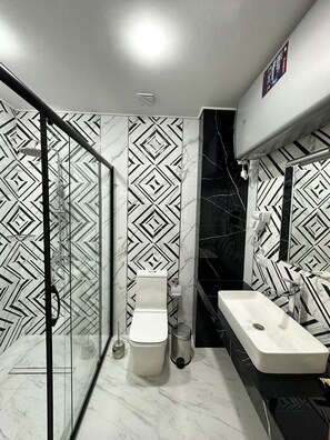 Bathroom shower - Colibri Hotel  (Bukhara)