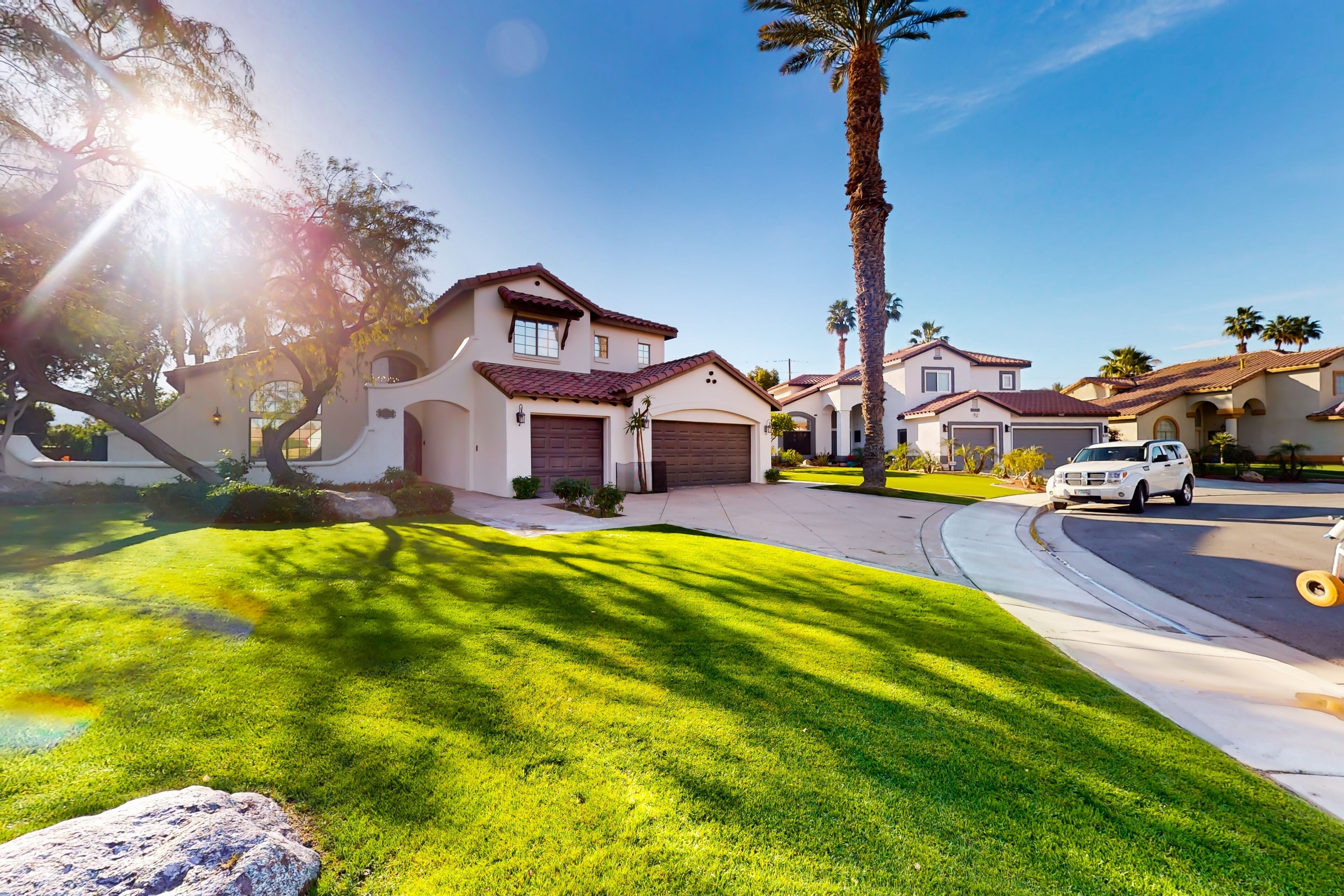 Gorgeous Indio retreat with backyard pool, grill, gas fireplace, & mountain view