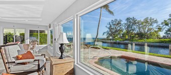 Dog-Friendly Waterfront Luxury w/Dock, Private Pool & Custom Kitchen