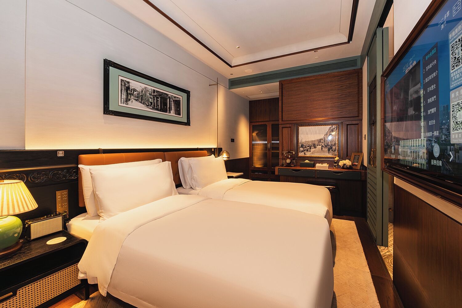 高级房, 2 张单人床, 城市景观 | 羽绒被、加厚床垫、迷你吧（备有免费物品）、客房内保险箱