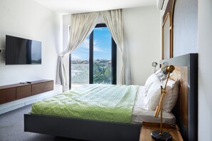 Deluxe-huoneisto, 2 makuuhuonetta | Tallelokero huoneessa, äänieristys, ilmainen Wi-Fi