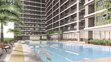 Outdoor pool, a heated pool