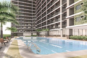 Outdoor pool, a heated pool