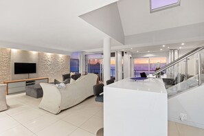 Apartment (3 Bedrooms) | Living area | 42-inch LED TV with satellite channels - Dolphin Beach A301 (Cape Town)
