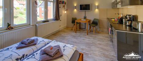 Wi-Fi de cortesia, roupa de cama