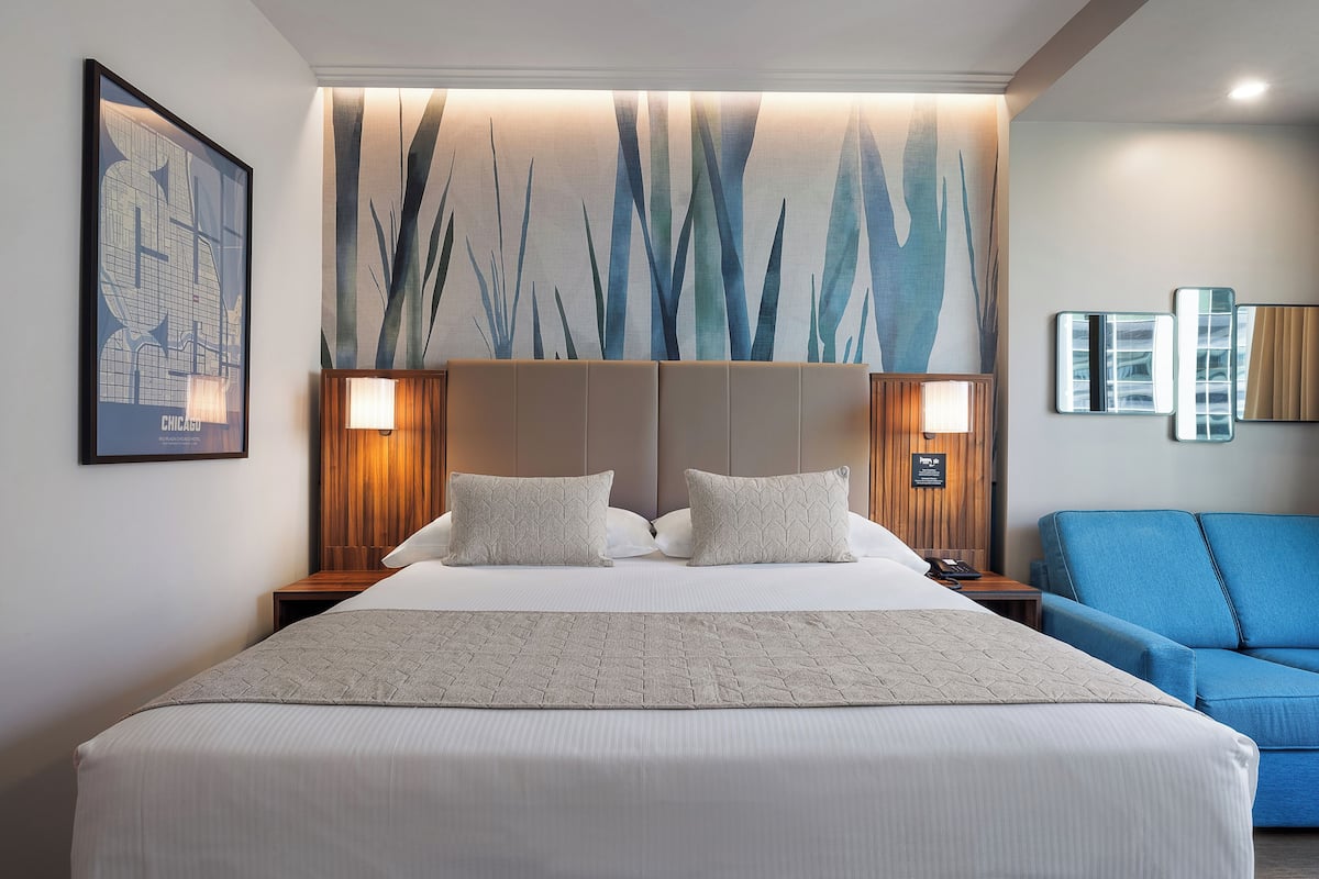 1 habitación y ropa de cama de alta calidad