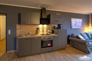 Fridge, oven, stovetop, dishwasher