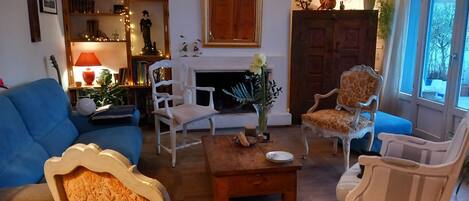 TV, DVD player, ping pong, books