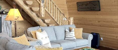 Smart TV, fireplace, DVD player, video library