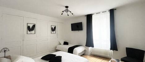 2 chambres, Wi-Fi gratuit, draps fournis