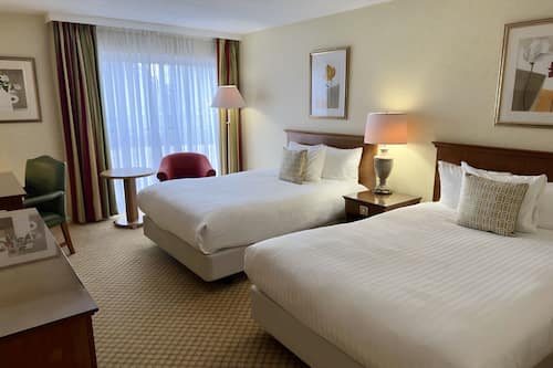 Standard Twin Room, 2 Double Beds | In-room safe, desk, laptop workspace, blackout drapes