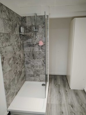 Apartment | Badezimmer | Dusche, Handtücher, Toilettenpapier