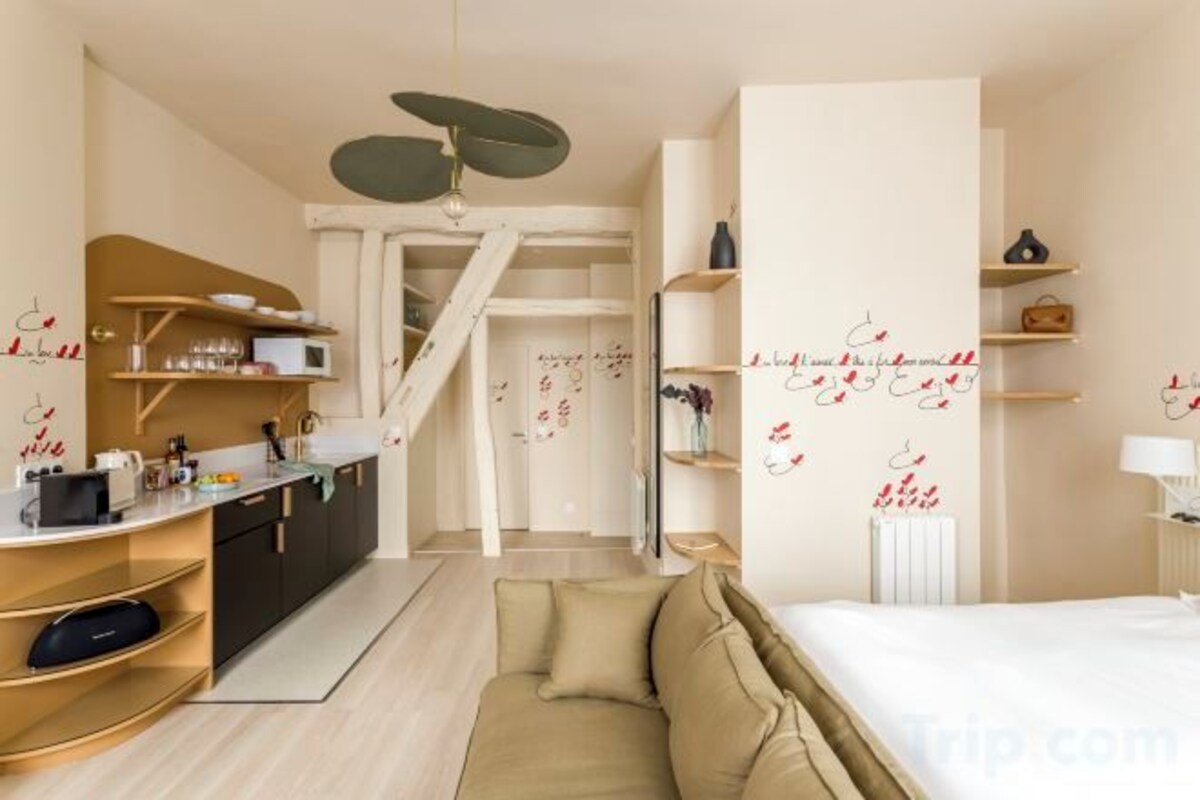 Blackout curtains, iron/ironing board, free WiFi, bed sheets