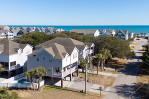 Exterior - Walk to the Beach 5 BR Beach House with a Private Pool! Pour Again  (Surfside Beach)