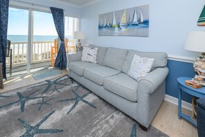 TV - Oceanfront 3 BR Condo with a Shared Pool! Surfside By The Sea II 202 (Surfside Beach)