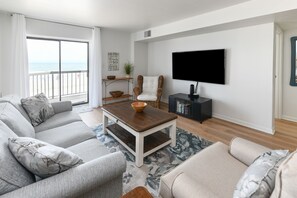 TV - Oceanfront 2 BR Condo with Shared Pool! Reflections 102 - Beach Therapy  (Garden City)