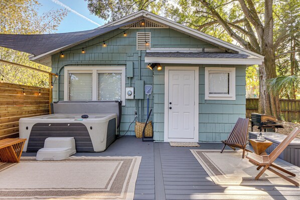 House (3 Bedrooms) | Front of property - Modern-boho Bradenton Bungalow w/ Private Hot Tub! (Bradenton)