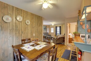 House (3 Bedrooms) | Interior - River Access & Hot Tub: Cozy Hot Springs Cabin (Hot Springs)