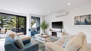 TV, DVD player, books, video library - Beachfront on the Esplanade (Cowes)