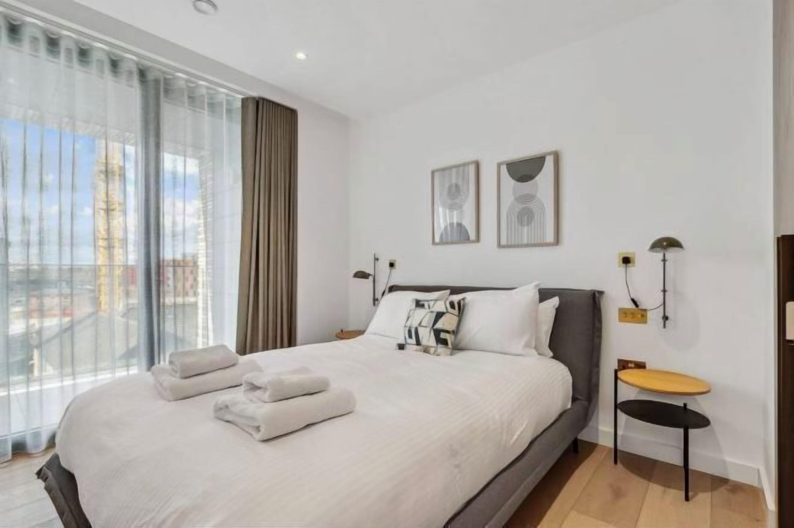 Individually decorated, individually furnished, desk, laptop workspace