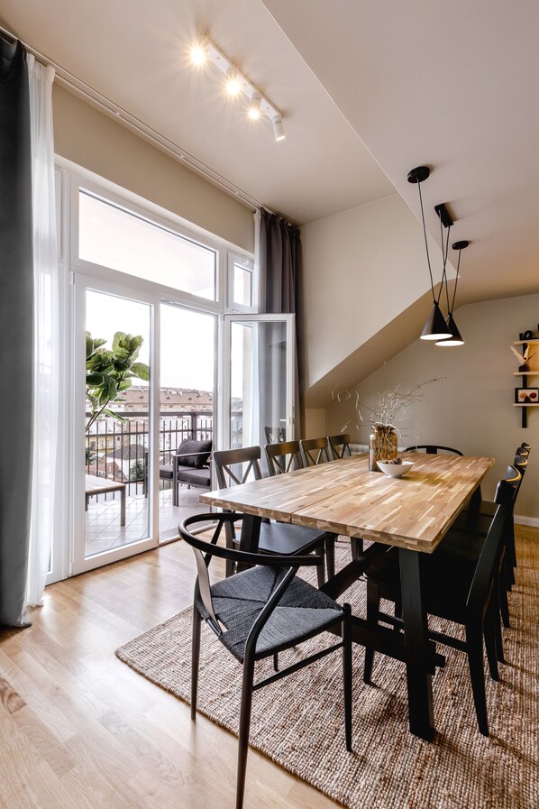 Apartment, Non Smoking | Living area | Smart TV, Netflix, streaming services - TurnKey | Karlín Square Apartments (Prague)