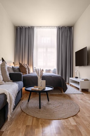 Iron/ironing board, cribs/infant beds, free WiFi, bed sheets - TurnKey | Karlín Square Apartments (Prague)