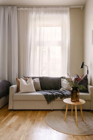 Iron/ironing board, cribs/infant beds, free WiFi, bed sheets - TurnKey | Karlín Square Apartments (Prague)