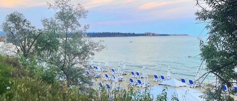 On the beach, beach bar