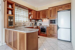 Fridge, microwave, oven, dishwasher - Villa Agni Sea View - Six Bedroom Villa, Sleeps 12 (Ionian Islands)